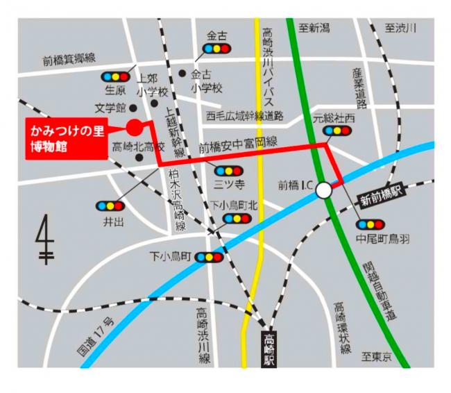 車でお越しの案内図