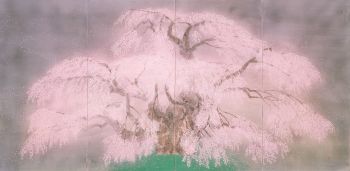 中島千波《瀧桜》1987年　寄託作品