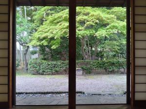 和室から眺める新緑