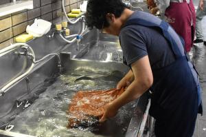 はじめての草木染水洗い