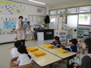年長の避難訓練