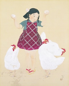 川端龍子《卵》1948年 寄託作品