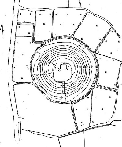 三島塚古墳の測量図の画像