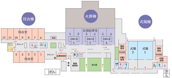 施設案内図の様子 施設案内図の様子