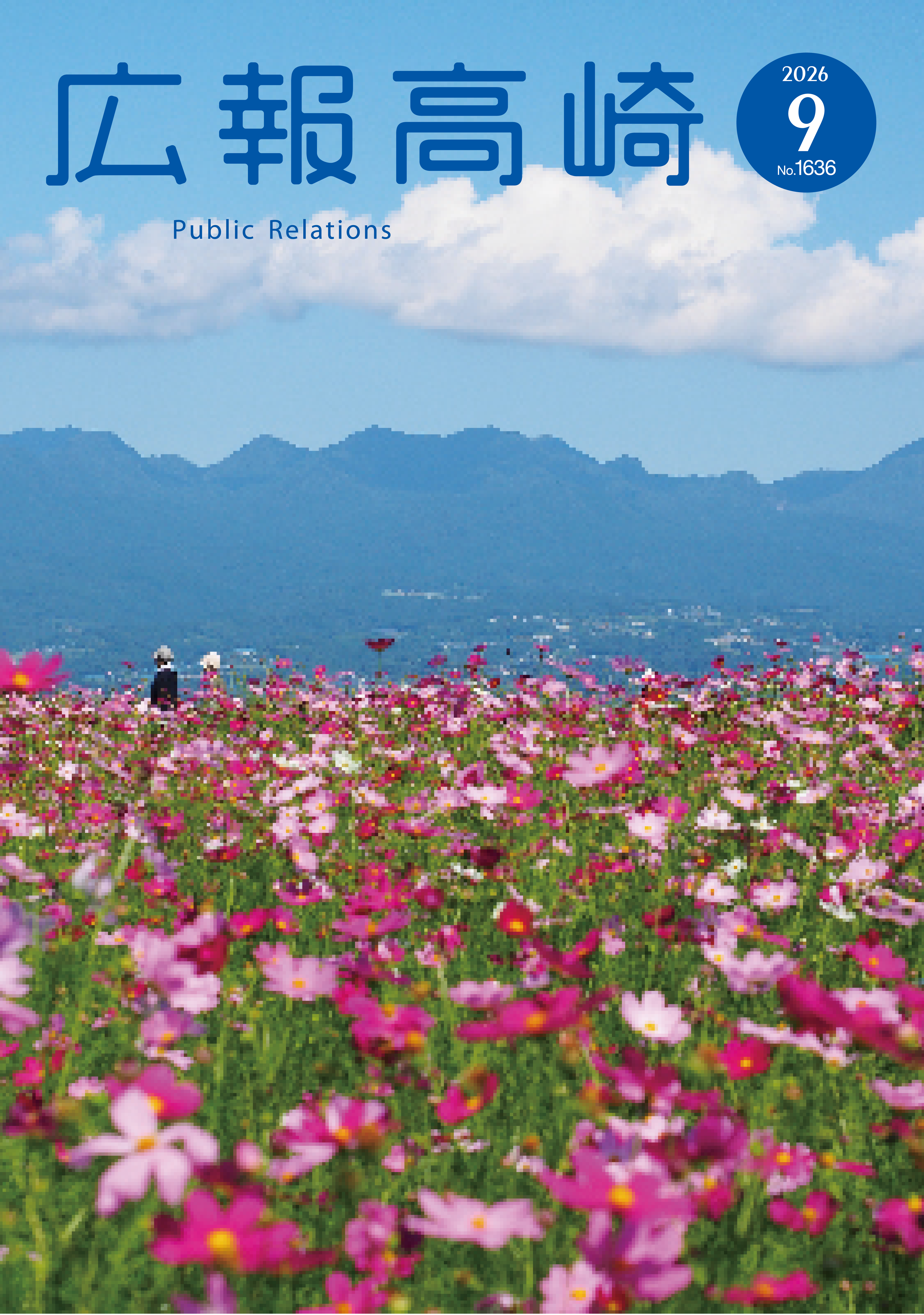 風景シリーズ26 鼻高展望花の丘のコスモス