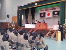 祝辞の様子