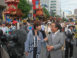 群馬テレビインタビューの様子