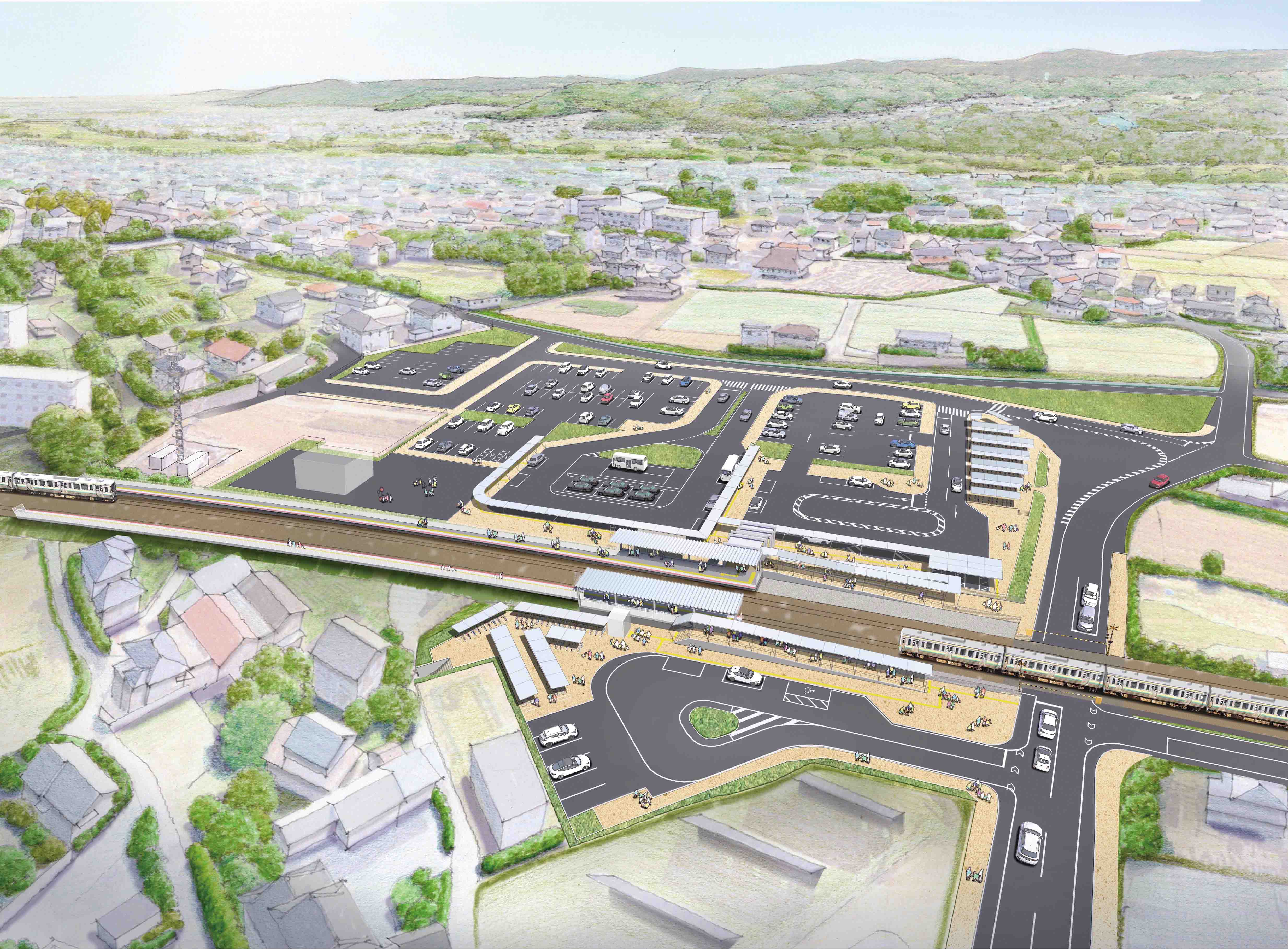 豊岡だるま駅の完成イメージ図