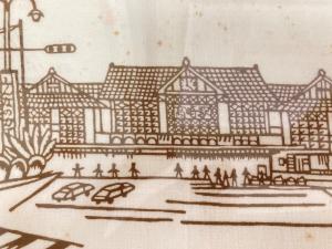 三代目高崎駅舎デザインの手ぬぐいの画像